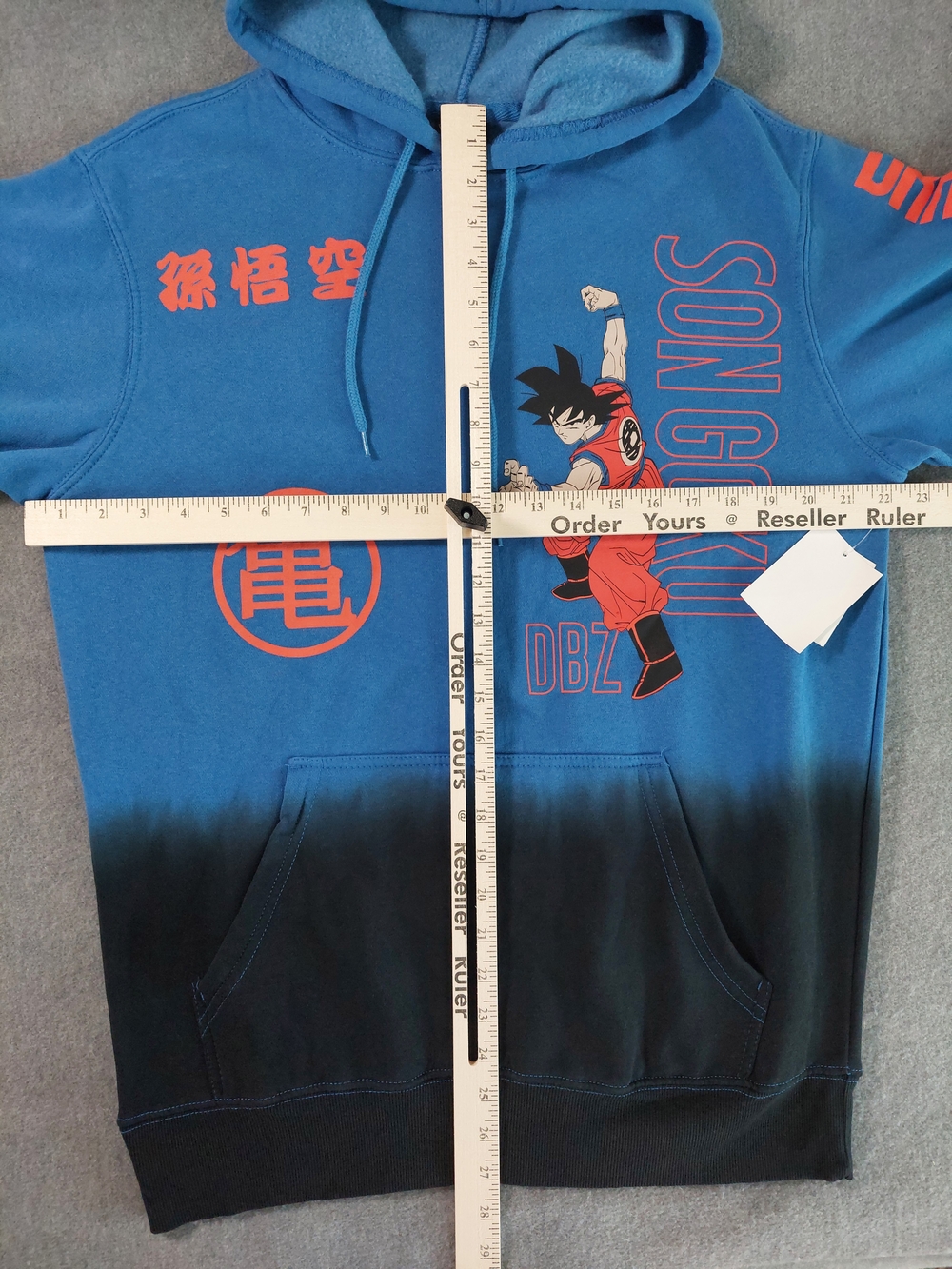 Dragon Ball Z Son Goku Dip Dye Ombre Hoodie Medium NWT - Picture 6 of 8